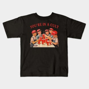 You're In A Cult Anti Fascism Social Club Funny Maga Anti-Trump Kids T-Shirt